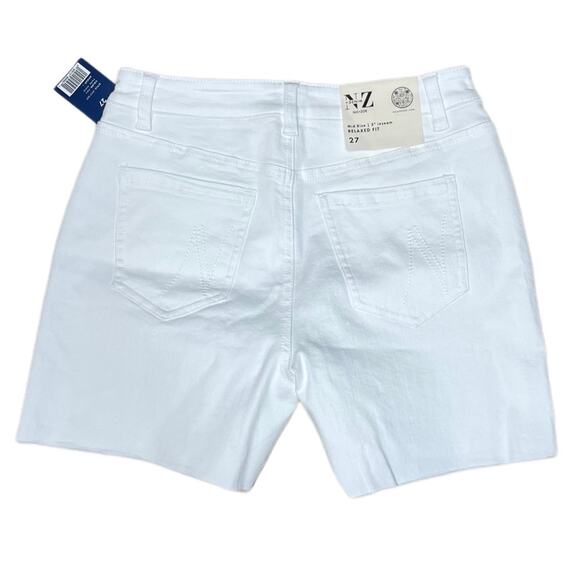 Nic + Zoe NZ Denim Mid Rise 5” Jean Short Paper White Women’s Sz 27 - Picture 5 of 8